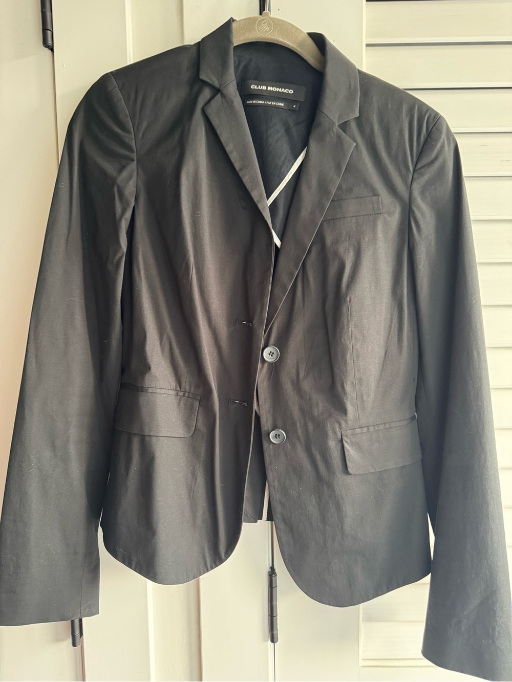 Club Monaco Black Lightweight Blazer